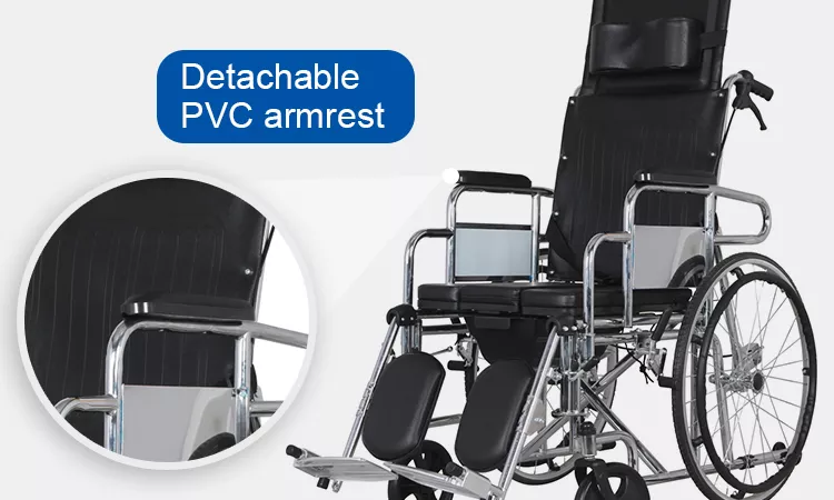 Commode Wheelchair 608gc detachable armrest