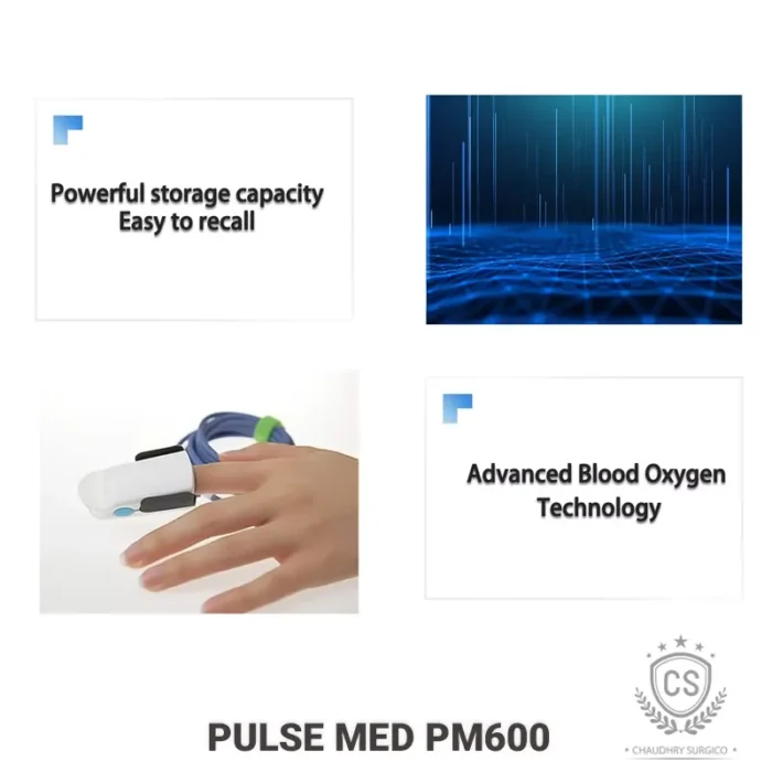 Multi Parameter Patient Monitor Pulse Med PM-600 oxygen probe