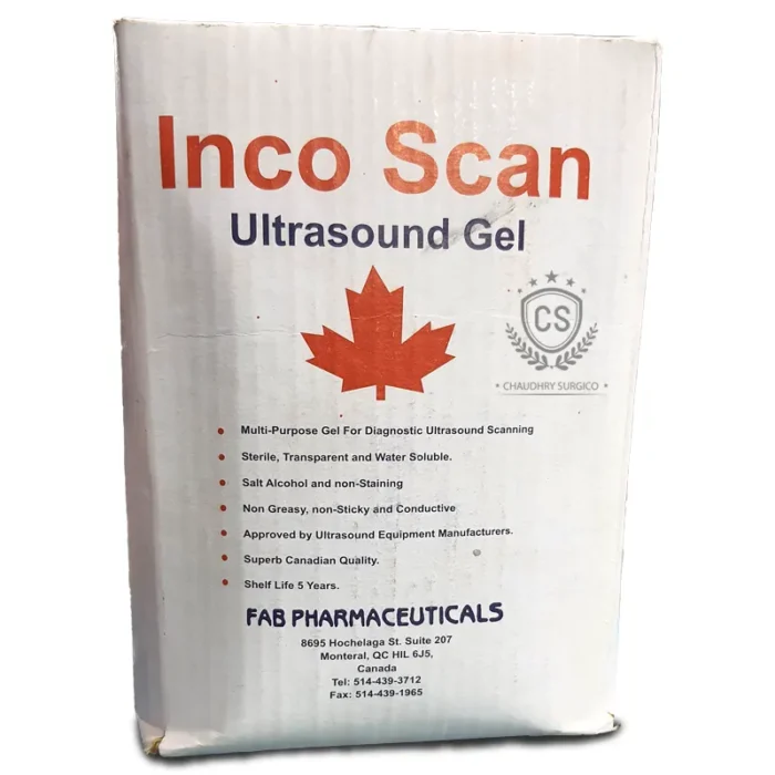 Inco Scan Ultrasound Gel back side