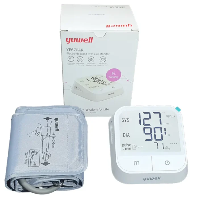 Blood Pressure Monitor Digital YUWELL YE670AR RECHARGEABLE COMPLETE BOX