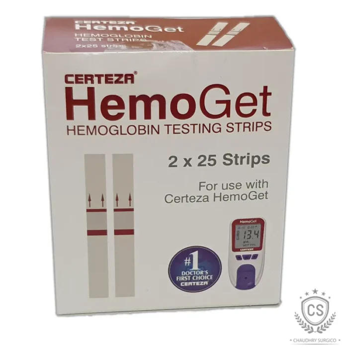 HB Strips Certeza Hemoglobin Meter HB-101 (50 strips) front side