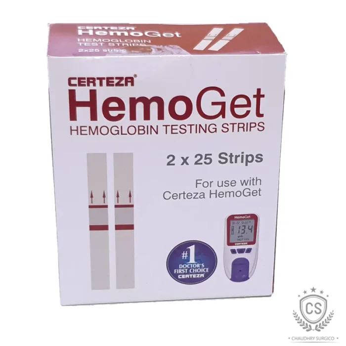 HB Strips certeza Hemoglobin Meter 50 strips pack original