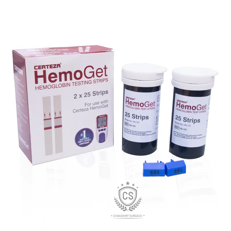 HB Strips Certeza Hemoglobin Meter HB-101 (50 strips) 2x25 strips