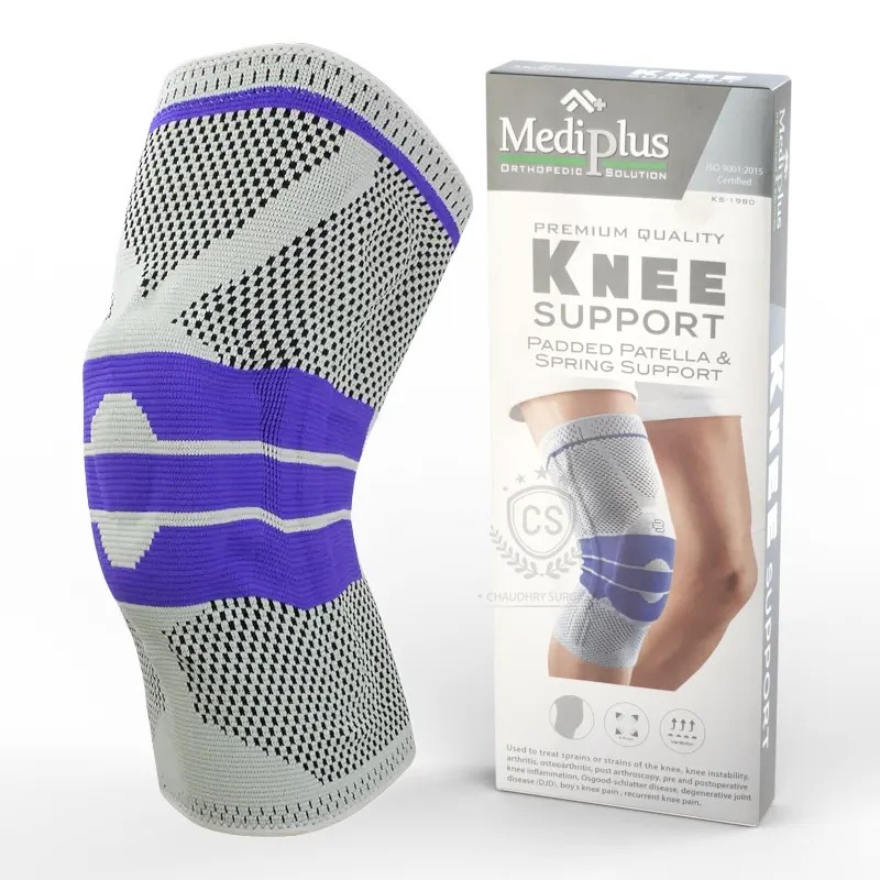 Knee Padded Patella Support Mediplus with silicone pads and spring