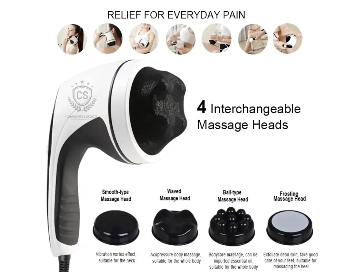 Lifecare Body Massager Machine with interchangeable massage heads