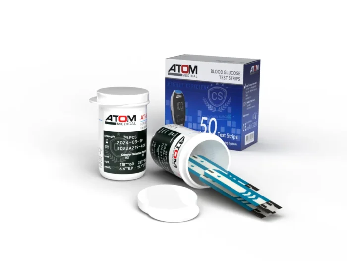 50 Sugar Test Strips pack of Glucometer Atom AT-600 blood glucose test strips