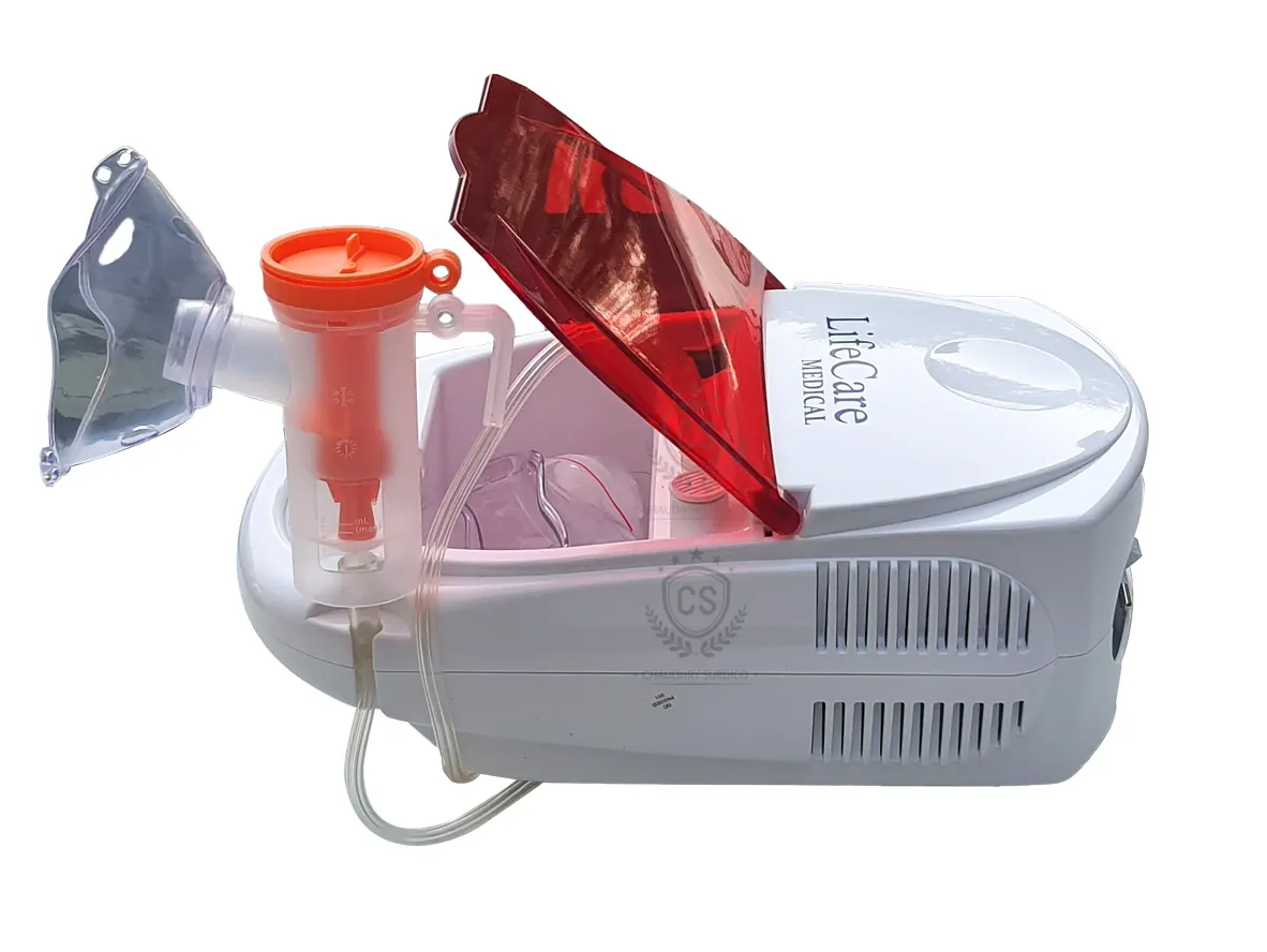 Lifecare Nebulizer Machine - step2- connect the nebulizer kit