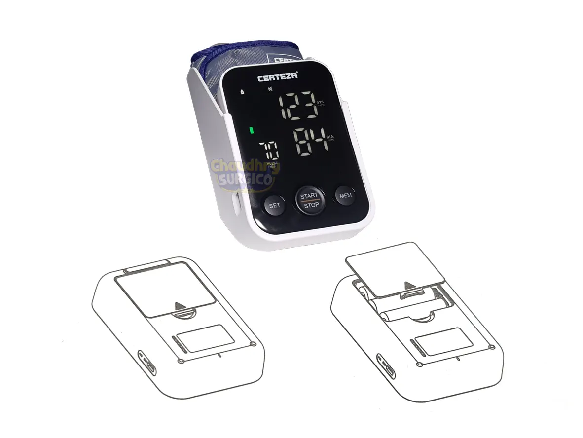 Certeza Digital Blood Pressure Machine BM-450 - step1 - Battery Installation