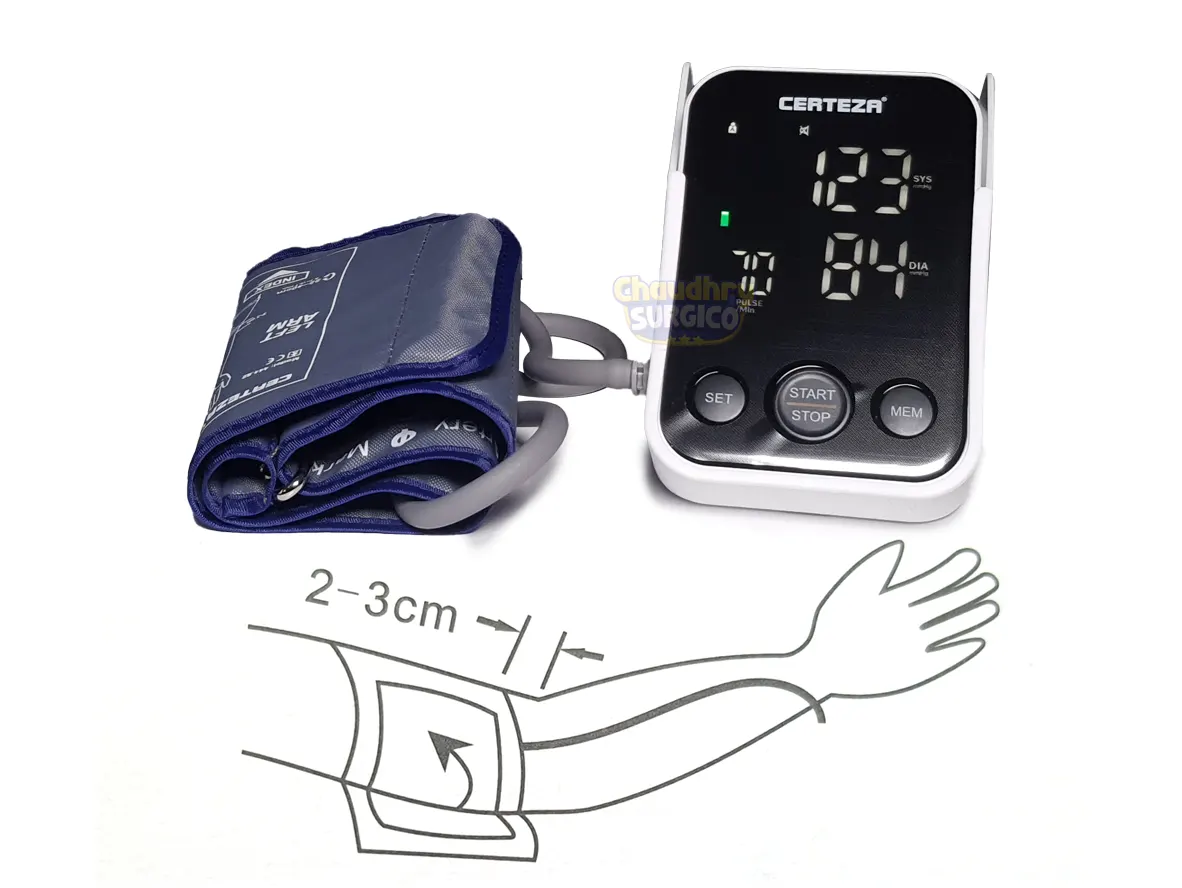 Certeza Digital Blood Pressure Machine BM-450 - step2 - Fitting the cuff