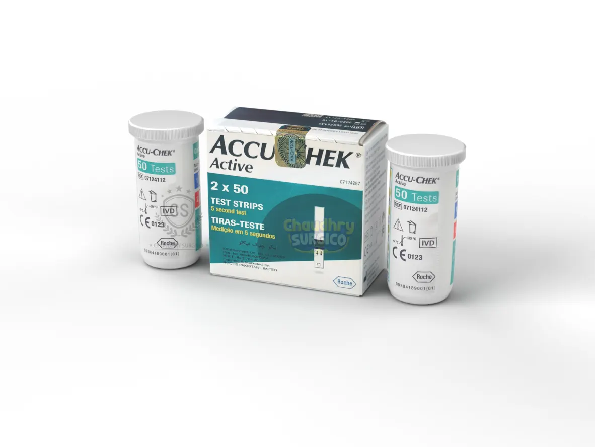 Accu chek Active Strips Pack of 100 for use with Active Glucometer