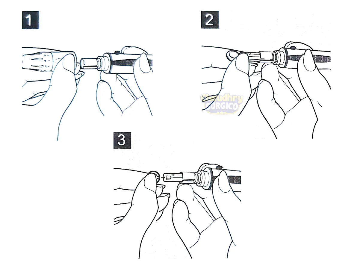 Glucometer Medisign MM800 -step1- Prepare Lancet gun