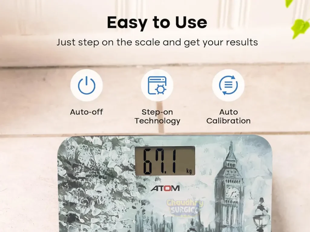 ATOM Digital weight Scale price in pakistan Auto step on