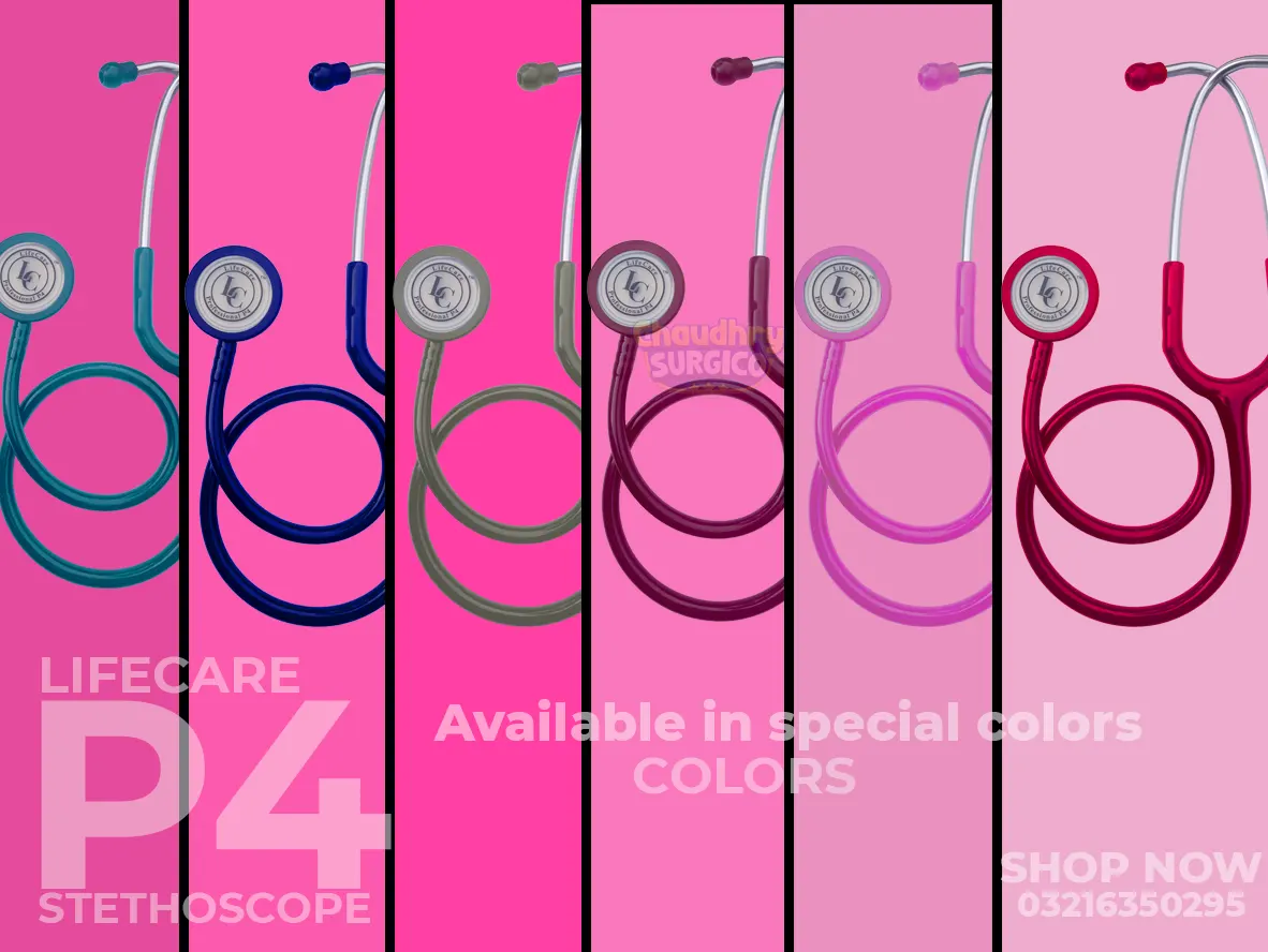 Lifecare Professional P4 Stethoscope available in special colors all over Pakistan