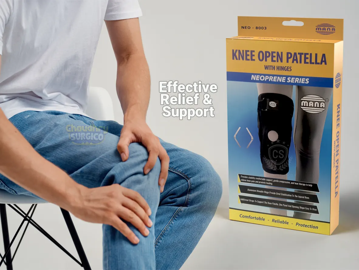 Knee Open Patella with hinges Mana effective relief and support
