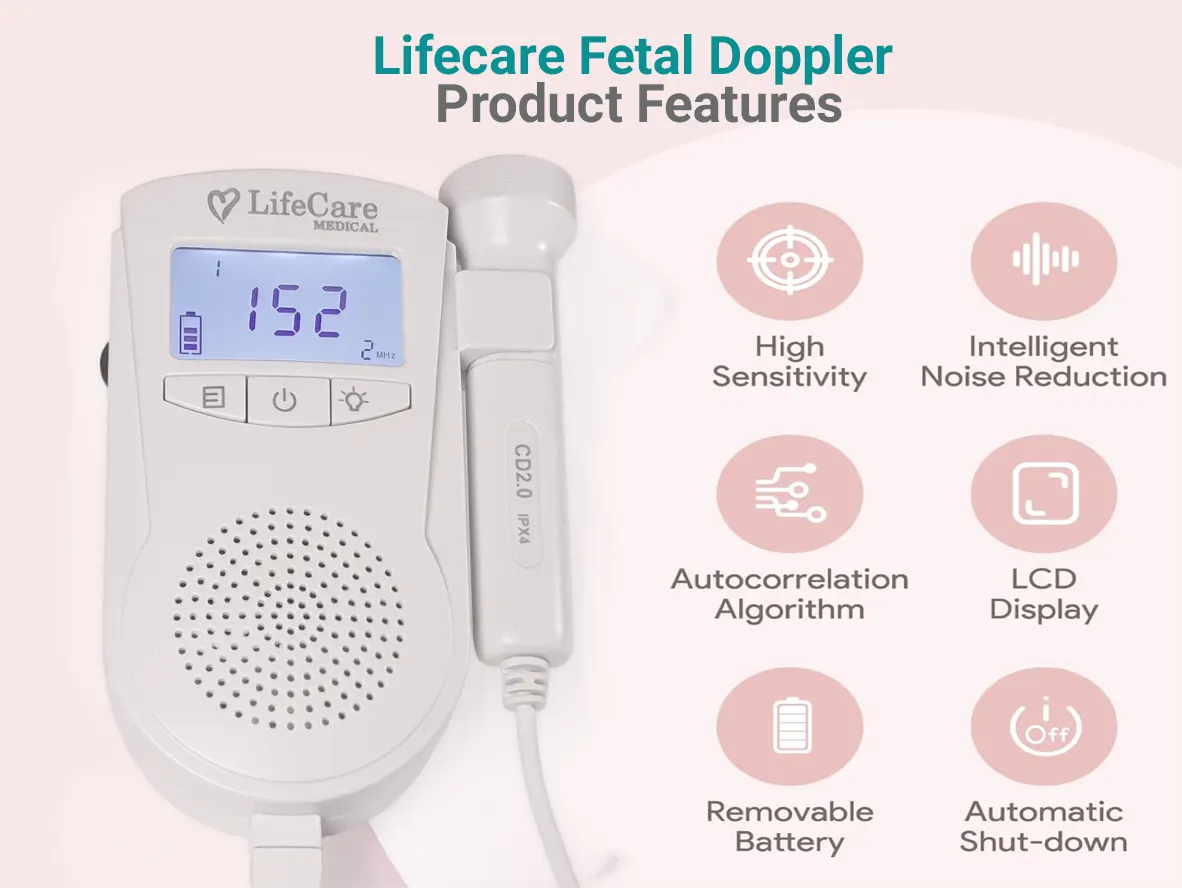 Portable Baby Fetal Doppler Lifecare High sensitivity