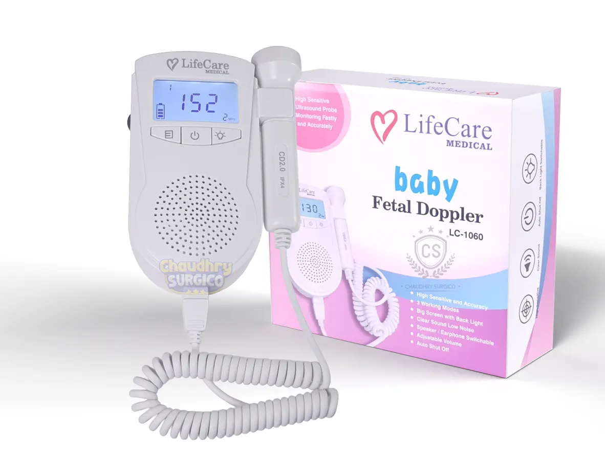 Portable Baby Fetal Doppler Lifecare LC-1060 with Speaker