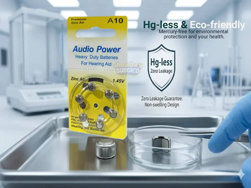 Audio Powe Hearing aid cells Batteries r size A10 pack of 6 cells - eco friendly