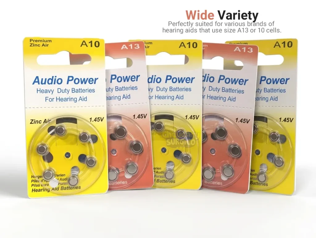 A13 Audio Power Hearing aid cells Batteries wide variety