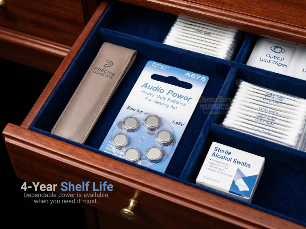 A675 Audio Power Hearing aid cells - 4 years shelf life