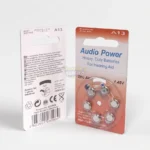 Audio Power Hearing aid cells Batteries size A13 pack of 6 cells